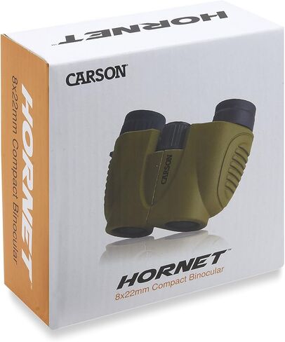Carson Hornet 8x22mm Lightweight and Compact Binoculars for Bird Watching, Sight Seeing, Surveillance, Safaris, Concerts, Sporting Events, Hiking, Camping,Travel and Hunting Adventures (HT-822) in Kuwait