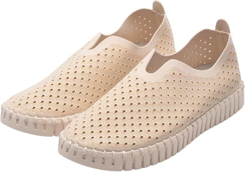 Ilse Jacobsen HornbÆK Flat Women's Shoes, Slip-On Trainers with Recycled Microfibre Material and Non-Slip Natural Rubber Sole, Tulip3275, Lightweight, Breathable, Environmentally Friendly, Kit, 7 in Kuwait