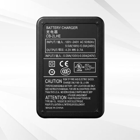 NB-13L CB-2LH CB-2LHT Battery Charger Compatible with Canon G7X G7X Mark II III G1 X Mark III G5X G5X Mark II G9X G9X Mark II SX620 SX720 SX730 SX740 HS Digital Camera in Kuwait