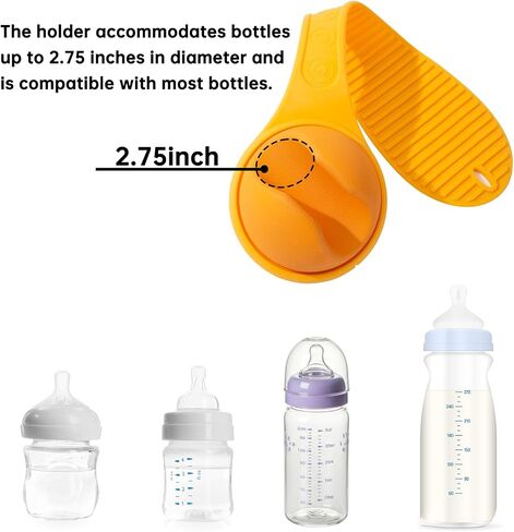 Baby Bottle Holder Hands Free, Hands Free Bottle Holder for Dad Anti-Shedding and Anti-Slip Suitable for Most Bottle Sizes-Free Hand Bottle Holder (Orange) in Saudi Arabia