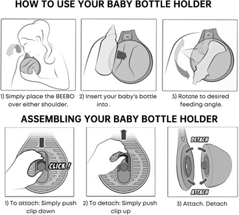 Baby Bottle Holder Hands Free, Hands Free Bottle Holder for Dad Anti-Shedding and Anti-Slip Suitable for Most Bottle Sizes-Free Hand Bottle Holder (Orange) in Saudi Arabia
