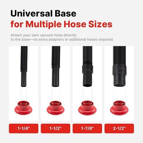 Shop-Vac Drain Plunger Attachment for Wet Dry Vacuum | Universal Fit for 1-1/4", 1-1/2", 1-7/8", 2-1/2" Standard Shop Vacuum Hose, Ideal for Drain Cleaning, Drain Plunging in Kuwait