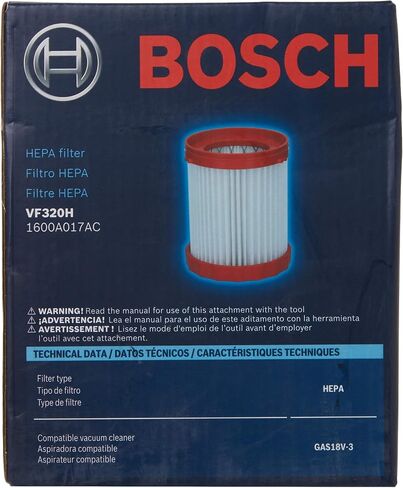 Bosch VF320H HEPA Filter for 18V 2.6-Gallon Wet/Dry Vacuum Cleaner in Saudi Arabia
