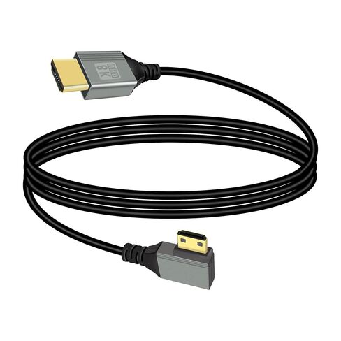 8K Mini HDTV to HDTV Adapter Cable, 1M/3.3FT, Supports 8K@60Hz, 4K@120Hz, Compatible with Laptop, TV, Camcorder etc. in Saudi Arabia