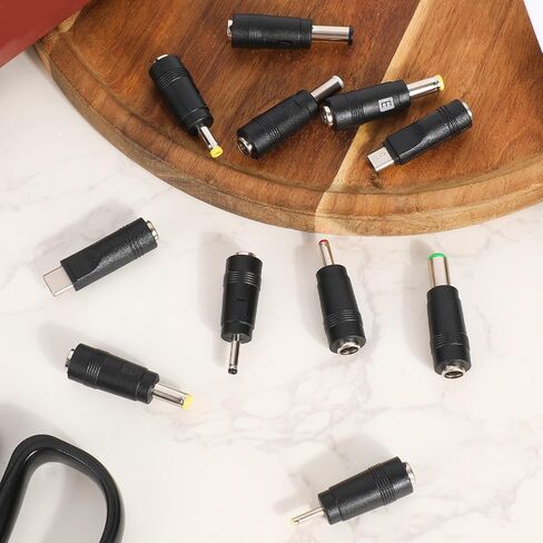 13pcs DC Adapter Plugs, Interchangeable DC Plug Connector with USB Cable Electronic Device Accessories for Fan Camera Router & LED Strip in Saudi Arabia