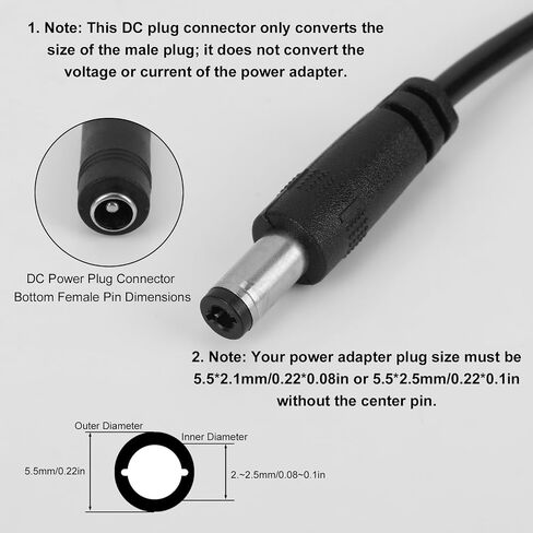 13pcs DC Adapter Plugs, Interchangeable DC Plug Connector with USB Cable Electronic Device Accessories for Fan Camera Router & LED Strip in Saudi Arabia
