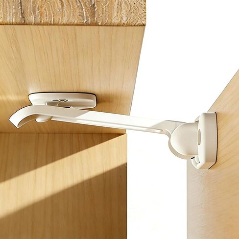 10 Pack Baby Proofing Cabinet Locks - No Drilling Required Child Proof Locks for Cabinets, Drawers Easy Installation Safety Reusable Childproof Cabinet Locks (Style 1) in Kuwait