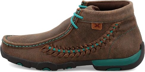 Twisted X Women's Chukka Driving Moc Boot, Bomber & Turquoise Side Stitching, 9.5 M in Kuwait