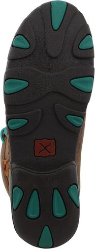 Twisted X Women's Chukka Driving Moc Boot, Bomber & Turquoise Side Stitching, 9.5 M in Kuwait