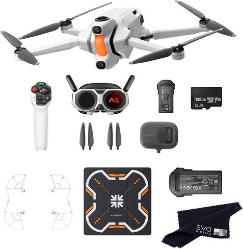 Antigravity A1 Creator Bundle 1TB- 8K 360 Drone for Immersive Flight, Point-to-Fly Motion Control, Obstacle Avoidance, Deep Track, Auto Return, 10km Transmission(Standard Bundle/Propeller Guards/Landing Pad/High Capacity Battery) in Kuwait