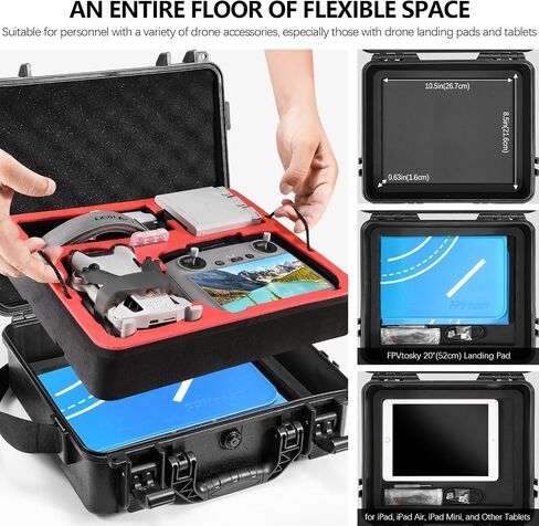 FPVtosky Dual Layer Hard Case for DJI Mini 4 Pro Fly More Combo, Waterproof Carrying Case for Mavic Mini 3/3 Pro Drone, Fits DJI RC2/ RC & RC-N2/ N1 Accessories in Kuwait