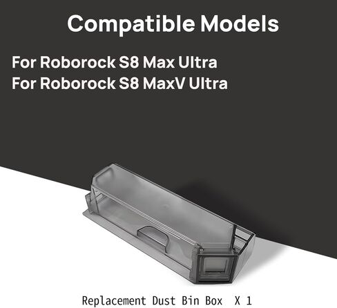Dust Bin Box Compatible with Roborock S8 Max Ultra, S8 MaxV Ultra | Replacement Dust Bin Box Compatible with Roborock S8 Max Ultra, S8 MaxV Ultra Robot Vacuums, Vacuum Spare Parts in Kuwait