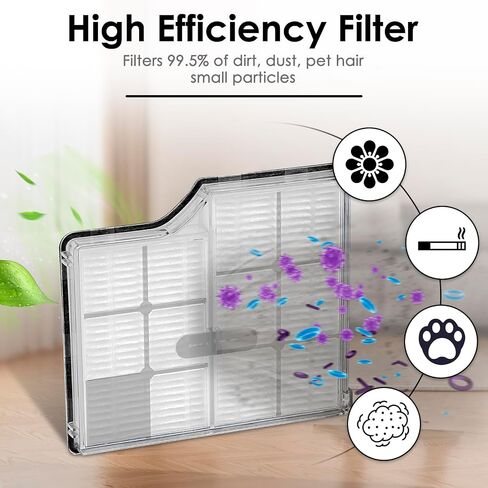 (5 Pack) Saros 10 Replacement HEPA Filters for Roborock Saros 10 Robot Vacuum Cleaner, Filters Accessories Kit, Upright Filter, Canister Filters, HEPA Filter Accessories in Kuwait
