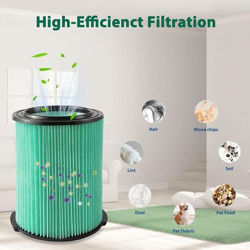 VF6000 Filter for Ridgid 5-20 Gallon Wet Dry Vacuums WD5500 WD0671 WD6425 WD7000 WD1280 WD1851 WD1680 WD1956 RV2400A 1400RV RV2600B 2 Pack VF6000 Filter and 4 pack Foam Sleeve in Kuwait