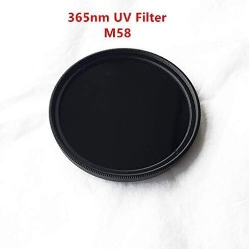 58mm 365nm UV Pass Filter ZWB2 UG1 U-360 UV Black Glass Visible Light Reduction in Kuwait