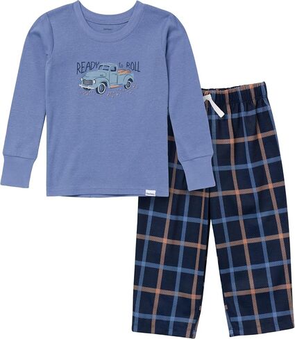 Gerber Baby Boys 2 Piece Pajama Set Long Sleeve & Loose-Fitting Pants in Kuwait