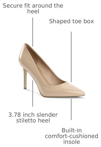 Nude Stiletto Heels, Dress Shoes for Women, Pointed Toe High Heels Womens Pumps Comfortable Cushioned Insole Ideal for Prom Party Wedding Size 8.5 in Kuwait