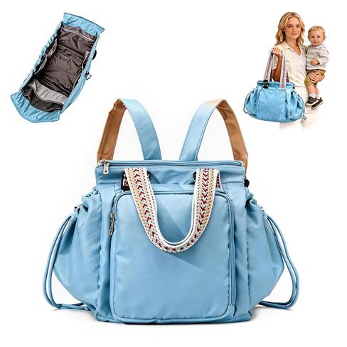 Everyday Bag Tote for Women Large Capacity with 15 Compartments Travel Work Shoulder Bag Convertible Diaper Backpack Organizer Water-Resistant Lay-Flat Hospital Essentials for Teacher Work Daily Use in Kuwait