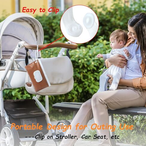 4 Pack Wipes Dispenser, Seposeve Portable Baby Wipe Case, Refillable Baby Wipes Container, Wipe Holder, Keeps Wipes Fresh, Reusable Wet Wipe Pouch for Outdoor Outing, Camping, Hiking. PureColor in Kuwait