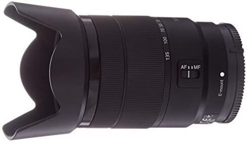 Sony E 18-135mm f/3.5-5.6 OSS Lens Bundle | APS-C All-in-One Zoom with Optical SteadyShot Stabilization, Advanced Optics & Fast AF | for Travel & Wildlife (SEL18135) + Filter Kit + Case + Cap Keeper in Kuwait