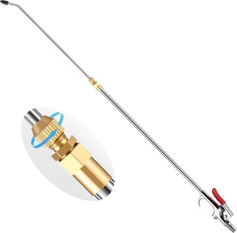 High Pressure Air Blow Gun with Adjustable Flow Nozzle Fit 1/4"NPT(27-42"） | Air Nozzle Blower Wand Fit 1/4" NPT Inlet & Lever Grip, Heavy Duty Industrial Blow Gun Pneumatic Tool for Radiator Compressor in Kuwait