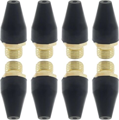 Black Rubber Air Tool, 3 PCS Brass & Rubber Air Nozzle Tips | For Blow Guns, 1/8" NPT Male Thread, Robust Air Tool Accessories in Kuwait