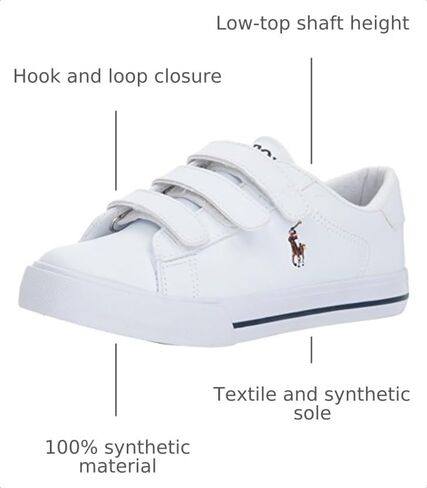 POLO RALPH LAUREN Boy's Easten EZ II (Little Kid) White Tumbled/Multi Purple 13 Little Kid M in Kuwait
