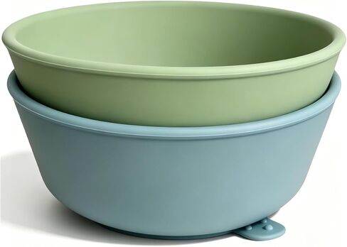 Silicone Suction Bowl for Baby & Toddler, 10 oz, 2 Pack | Microwave & dishwasher safe, BPA free, Stackable, For soup, cereal, snack & baby led weaning in Kuwait
