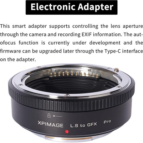 Electronic Lens Mount Adapter Ring Compatible with Leica S Lens to Fujifilm GFX Camera GFX50 GFX100 Auto in Kuwait
