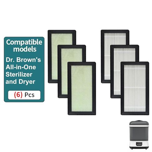6 Pack Filter Replacement for Dr. Brown's Sterilizer and Dryer for Baby Bottles and Pacifiers in Kuwait