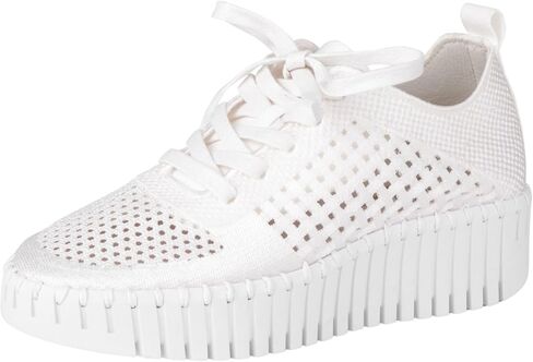 Ilse Jacobsen HORNBAEK Women's Tulip 4271 Lace Up Wedge White/White in Kuwait