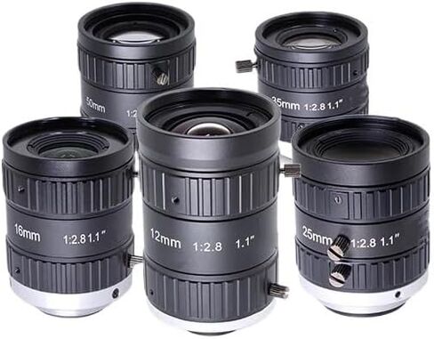 20MP 1.1 inch 12mm 16mm 25mm 35mm 50mm Fixed Focus C-Mount Lens Camera Machine Vision Manual Aperture(16mm) in Kuwait