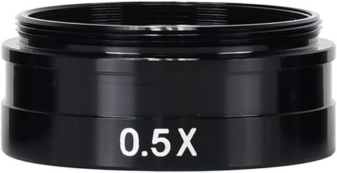 Microscope Objective Lens 0.5X/0.3X/0.7X/2.0X Auxiliary Barlow Lens with 42mm Mounting Thread for Stereo Microscope Camera C-Mount, Aluminum Alloy Optical Coated Lens for Industrial Lab(0.3X) in Kuwait