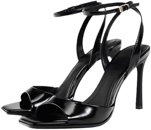Strappy Stilettos Heeled Sandals for Women Sexy Fashion Square Open Toe Ankle Strap Slingback High Heels for Party Wedding Dress Daily Dress Shoes in Saudi Arabia