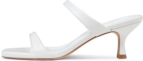 Mattiventon Kitten Heel Sandals for Women with Two Strap Fashion Square Open Toe Low Heeled Sandals for Summer Dress in Kuwait