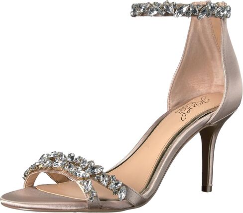 Jewel Badgley Mischka Caroline Embellished Strap Evening Shoe in Kuwait