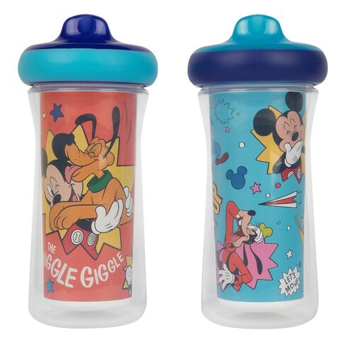 The First Years Disney Mickey Mouse Kids Insulated Sippy Cups - Dishwasher Safe Spill Proof Toddler Cups - Ages 12 Months and Up - 9 Ounces - 2 Count in Kuwait