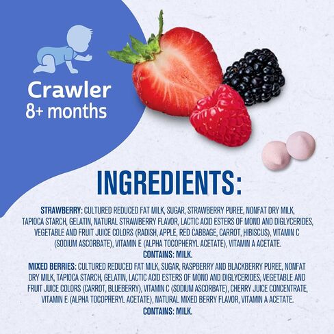 Gerber Stage 3 Strawberry Mixed Berry Yogurt Melts, 1 Oz, 4 Pack in Kuwait