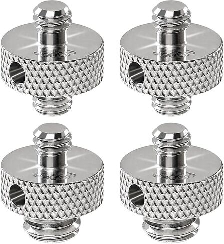 6 Pack 1/4" Male to 1/4" Male Threaded Tripod Screw Adapter Double Sided Standard Mounting Thread Converter for Camera Cage Mount in Kuwait