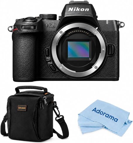Nikon Z50 II Mirrorless Camera Body Only, Compact Stills/Video Camera with Easy Color Presets & Wireless Sharing, Bundle with Shoulder Bag, Nikon USA Model, 1-Year Warranty in Kuwait
