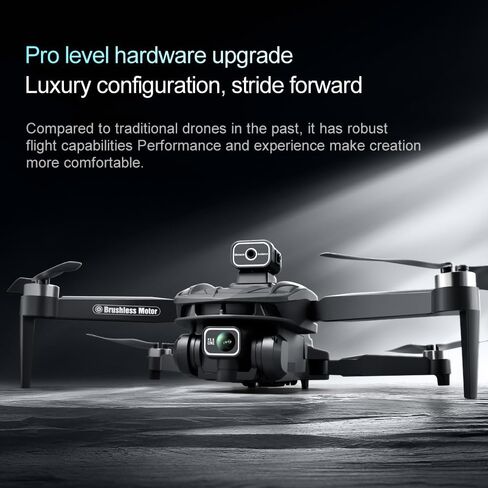 FPV Drone with 4K UHD Camera for Adults, V168 Pro Max GPS Drone with 360° Obstacle Avoidance Brushless Motor RC Drone with 4.5" HD Screen on Controller, Auto Return Altitude Hold Headless Mode, Optical Flow Hover Foldable RC Quadcopter with Screen Remote  in Kuwait