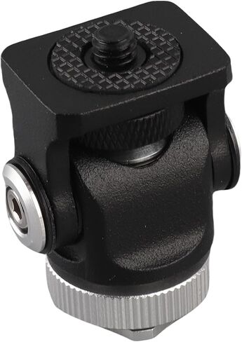 Fabater Mini Hot Shoe Mount for Camera, 1/4 in Screw Holder Bracket for Monitor Flash Microphone, Aluminum Alloy Hot Shoe Adapter with Wrench, Compact Lightweight for Photography in Kuwait