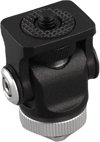 Fabater Mini Hot Shoe Mount for Camera, 1/4 in Screw Holder Bracket for Monitor Flash Microphone, Aluminum Alloy Hot Shoe Adapter with Wrench, Compact Lightweight for Photography in Kuwait