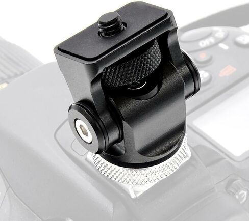 Fabater Mini Hot Shoe Mount for Camera, 1/4 in Screw Holder Bracket for Monitor Flash Microphone, Aluminum Alloy Hot Shoe Adapter with Wrench, Compact Lightweight for Photography in Kuwait