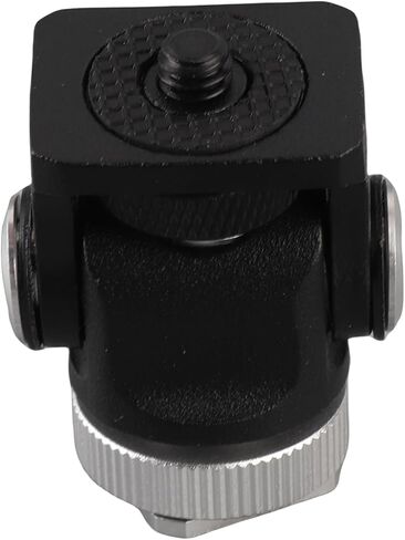 Fabater Mini Hot Shoe Mount for Camera, 1/4 in Screw Holder Bracket for Monitor Flash Microphone, Aluminum Alloy Hot Shoe Adapter with Wrench, Compact Lightweight for Photography in Kuwait