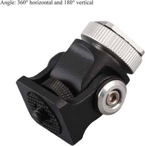 Fabater Mini Hot Shoe Mount for Camera, 1/4 in Screw Holder Bracket for Monitor Flash Microphone, Aluminum Alloy Hot Shoe Adapter with Wrench, Compact Lightweight for Photography in Kuwait
