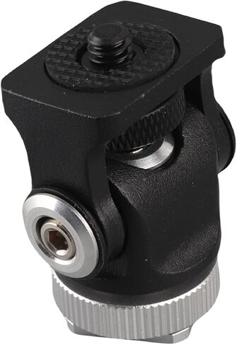 Fabater Mini Hot Shoe Mount for Camera, 1/4 in Screw Holder Bracket for Monitor Flash Microphone, Aluminum Alloy Hot Shoe Adapter with Wrench, Compact Lightweight for Photography in Kuwait