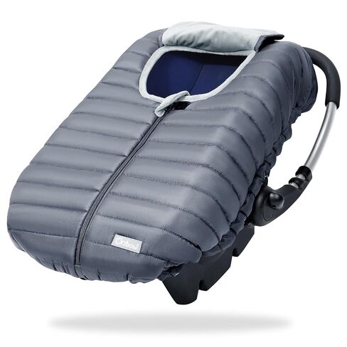Orzbow Winter Car Seat Cover for Baby, Warm Plush, Universal Fit, Black | Baby Carseat Covers For Infant Boys & Girls, Waterproof Car Seat Cover with Hooded & Zippered Design, Newborn Essentials in Kuwait