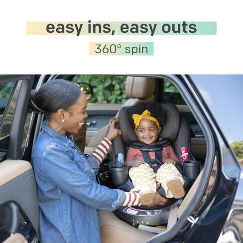 Joie Baby, Chili Spin SI 360 Rotating 2-in-1 Convertible Car Seat, Rear and Forward-Facing, No-Rethread Harness, Side Impact Protection (Mocha) in Kuwait