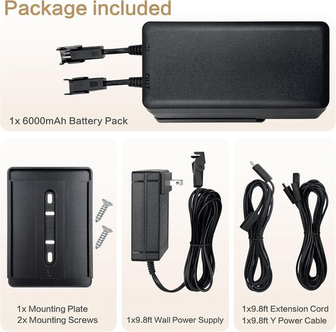 Power Recliner GreenPower 6000mAh Wireless Rechargeable Battery Pack Kits | Wall Power Supply, Extension Cord, Y Power Cable, Lift Chair Electric Sofa Battery Pack Replacement in Kuwait